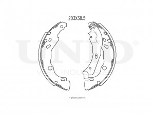 Колодки тормозные бараб. задние BRP-10036 UNIO