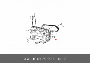 Пробка резьбовая масляного радиатора 1013039-29D FAW