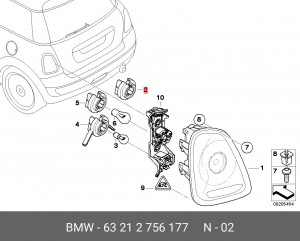 Патрон лампы 63212756177 63212756177 BMW