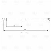 Упор газовый (амортизатор) Ford Fiesta (01-) 5 двер.  (крышки багажника) (GS 100 GS1004 TRIALLI