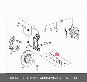 колодка тормозная дисковая!\ MB A0004205002 MERCEDES BENZ