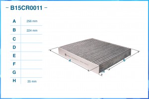 Фильтр салонный угольный B15CR0011 B15CR0011 CWORKS