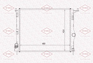 Радиатор охлаждения TGA1195 TGA1195 TATSUMI