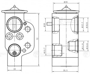 Клапан расш. кондиционера (ТРВ) для а/м Audi A4 (B8) (07-)/Q5 (08-) (LTRV 1824) LTRV 1824 LUZAR