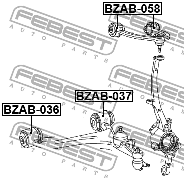 Сайлентблок переднего верхнего рычага BZAB058 FEBEST
