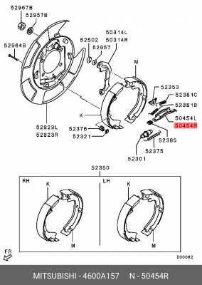 регулятор зазора тормозных колодок правый!\ Mitsubishi ASX 10>/Lancer 03> 4600A157 MITSUBISHI