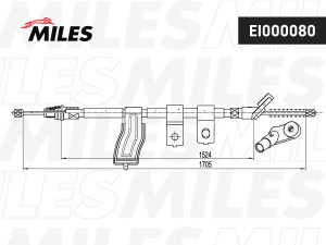 Трос стояночного тормоза правый NISSAN QASHQAI 07-13 (5мест) EI000080 EI000080 MILES