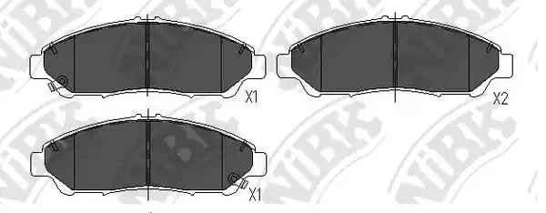 Колодки тормозные дисковые HONDA PILOT 2008 PN28001 PN28001 NIBK