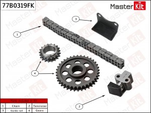 Комплект цепи ГРМ GREAT WALL 491QE 77B0319FK 77B0319FK MASTER KIT