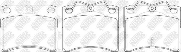 Колодки тормозные VW T4 (90-) (2.0/2.4/1.9 TDI/2.5 TDI) (4шт.) NIBK PN0278 NIBK