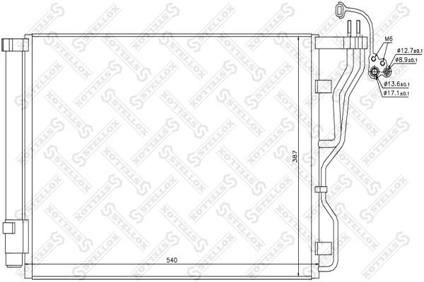 радиатор кондиционера!\ Hyundai i40 11> 10-45725-SX STELLOX