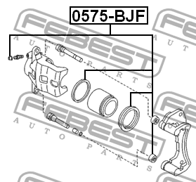 ремкомплект суппорта тормозного переднего!\ Mazda 323 BJ 98-04 0575-BJF FEBEST