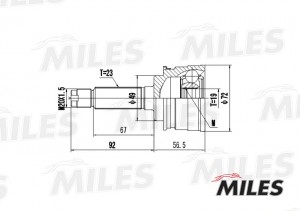 ШРУС наружный SUZUKI SWIFT 1.0 89-01 (GKN 302628) GA20439 GA20439 MILES