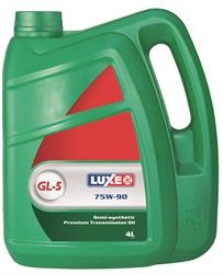 Масло трансмиссионное LUXE 75W-90 GL-5 полусинтетическое 4 л 564 LUXE OIL