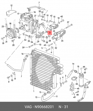 болт привода!\ Audi 80/100/A4/A6/A8/TT, VW Passat/TR 85> N 906 682 01 VAG