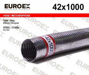 металлорукав нержавеющий! 42x1000\ 42X1000 EUROEX