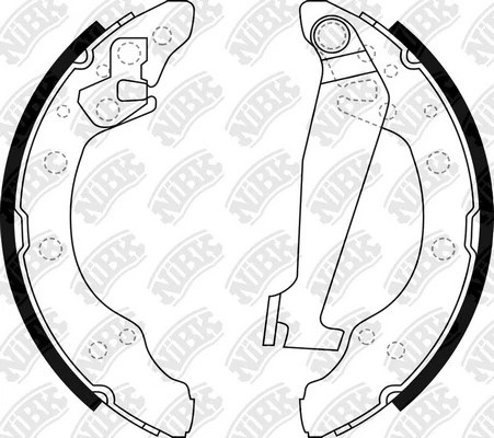 Колодки тормозные SKODA Fabia (99-),Rapid (12-) задние барабанные (4шт.) NIBK FN0534 NIBK