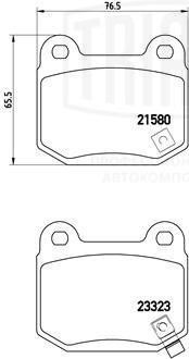 Колодки торм. Mitsubishi Lancer Evo (98-),Subaru Impreza (01-) WRX STi диск. зад PF4099 TRIALLI