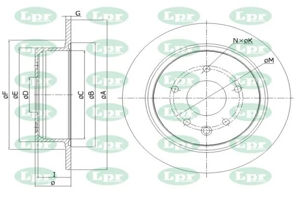 Диск тормозной N2017P N2017P LPR