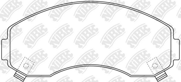 Колодки тормозные KIA Bongo 3 (06-) (2.5/2.7) передние (4шт.) NIBK PN0433 NIBK