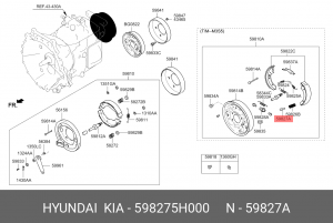 Палец HYUNDAI HD65,72,78,County дв.D4DB (M035S5) стопорный колодок стояночного т 598275H000 HYUNDAI KIA