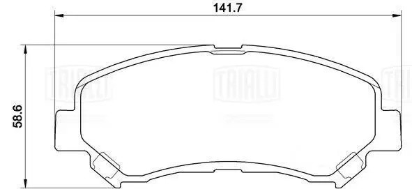 Колодки тормозные дисковые передние керамические PRO PF1403CR TRIALLI