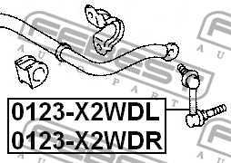 TOYOTA GS 300/400/430 /IS 250/350 0123-X2WDR FEBEST