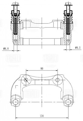 Скоба суппорта ВАЗ-2108 суппорта TRIALLI CF350147 TRIALLI