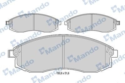 Колодки тормозные MITSUBISHI L200 (97-06) передние (4шт.) MANDO MBF015702 MANDO
