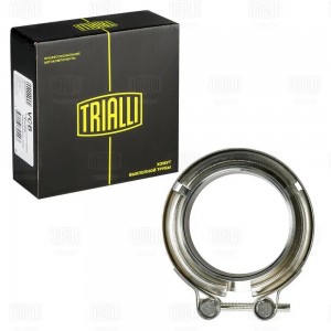 Хомут глушителя V-band с фланцами D=63 мм нержавеющая сталь VCB 63 SS TRIALLI