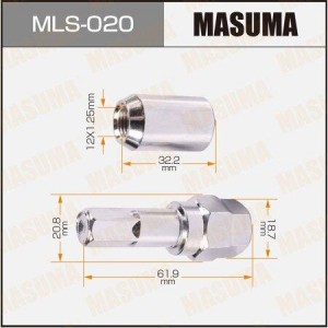 гайка 12x1.25! под шестигранник для литья, к-т 20шт.+переходник\ MLS-020 MASUMA
