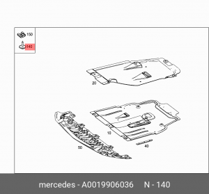 MERCEDES BENZ W201 82-93 A 001 990 60 36 MERCEDES BENZ