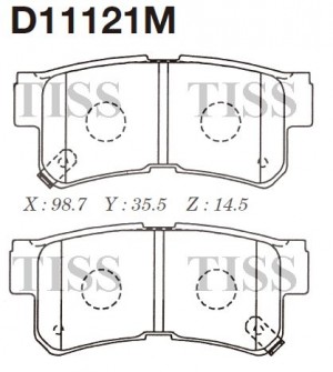 Колодки тормозные дисковые Hyundai Trajet 00-08 D11121M D11121M MK KASHIYAMA