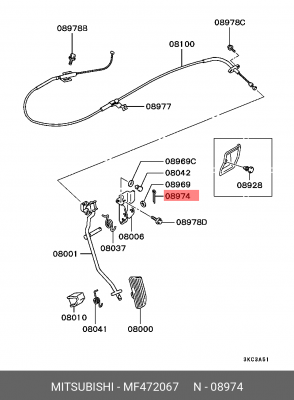 шплинт поперечный тяги 3х20 MF472067 MITSUBISHI