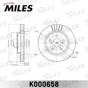 Диск тормозной передний TOYOTA CARINA E 1.6-2.0 95-97 (TRW DF2742) K000658 K000658 MILES