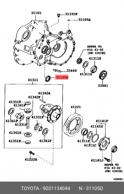сальник привода! левый\ Toyota Auris/Corolla/Yaris 1.0-1.6 97> 90311-34044 TOYOTA