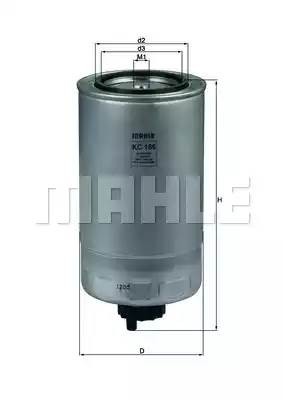 Фильтр топливный KC186 MAHLE KNECHT