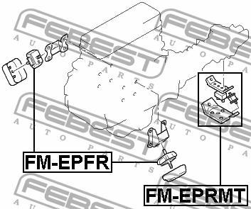 подушка ДВС задняя! MT\ Ford Ranger, Mazda BT-50 06-12 FM-EPRMT FEBEST