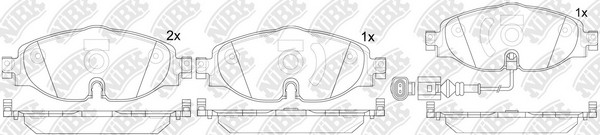Колодки тормозные дисковые (с датчиком износа) AUDI A3/SKODA OCTAVIA/VW GOLF 12- PN33005W NIBK