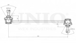 Стойка стабилизатора передняя SSP-50054 UNIO