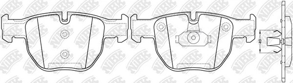 Колодки тормозные LAND ROVER Range Rover (02-) передние (4шт.) NIBK PN0334 NIBK