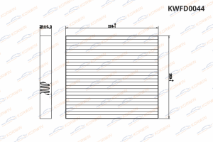Фильтр воздушный салона HYUNDAI Solaris (17-),Сreta (17-),Tucson (15-) KIA Rio ( KWFD0044 KORWIN