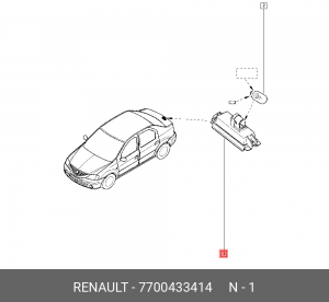 Фонарь освещения знака номерного RENAULT Logan,Clio 2 OE 7700433414 RENAULT
