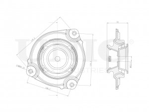 Опора амортизатора передняя левая RMP-13069 UNIO