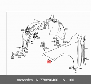 177 889 04 00 Front Insulator !Right \19>22 MB A 220 2.0L L4 A 177 889 04 00 MERCEDES BENZ