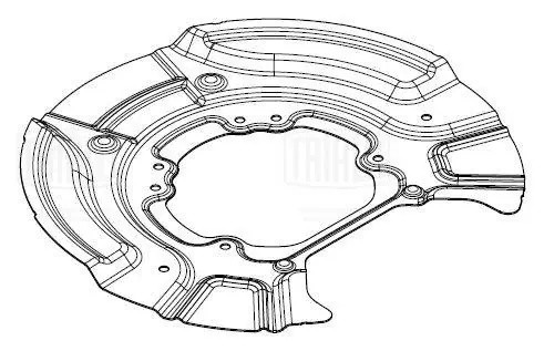 Кожух торм. диска для а/м BMW X3 (F25) (10-)/X4 (F26) (14-) зад. лев./прав. (BDS BDSP 2517 TRIALLI