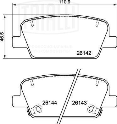 Колодки торм. для а/м Hyundai Santa Fe (18-) диск. зад. EPB (PF 0876) PF0876 TRIALLI