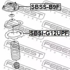 Проставка пружины верхняя SUBARU LEGACY B12 1998-2003 SBSI-G12UPF SBSI-G12UPF FEBEST