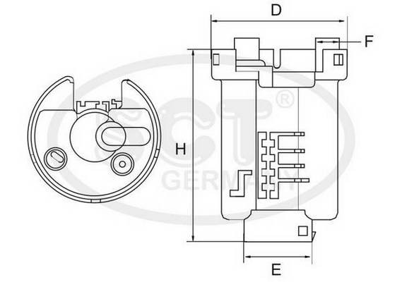 Фильтр топливный ST6503 SCT