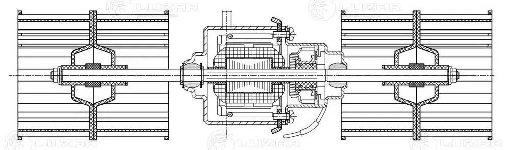 э/вентилятор отоп. с крыльч.! \ НЕФАЗ 24В (ОСА.9000.24) (LFh 07168) LFH07168 LUZAR